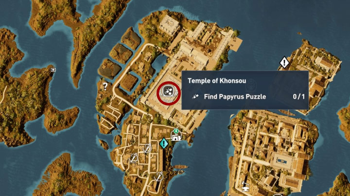 Papirus ten odnajduje się w świątyni Temple of Khonsou w prowincji Herakleion Nome - Papirusy w Herakleion Nome | Assassins Creed Origins - Assassins Creed Origins - poradnik do gry