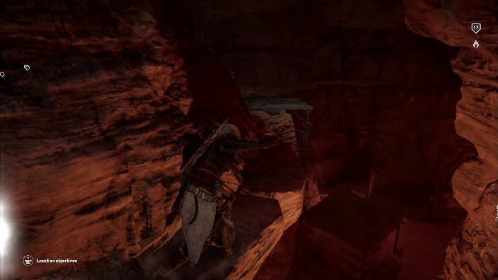 Możesz spokojnie przejść po skałach omijając przeciwników - Grobowiec Wyznawcy Thota - Adorer of Thoth Tomb | Giza | Grobowce - Assassins Creed Origins - poradnik do gry