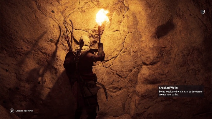 Przejdź przez tę dziurę i biegnij dalej prosto - Grobowiec Dżesera - Tomb of Djoser | Nom Sakkara - Saqqara Nome | Grobowce - Assassins Creed Origins - poradnik do gry