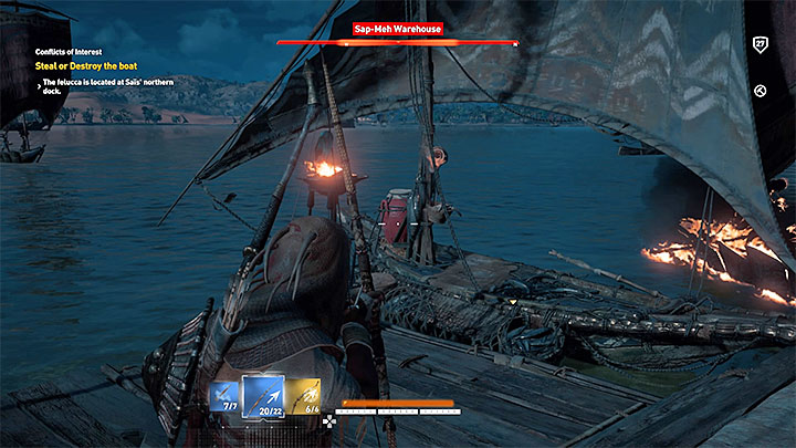 Od Zervosa otrzymasz nowe zlecenie - ukradzenia lub zniszczenia jego łodzi - Sapi-Res Nome i Khensu Nome Zadania poboczne, mapa questów | Solucja - Assassins Creed Origins - poradnik do gry