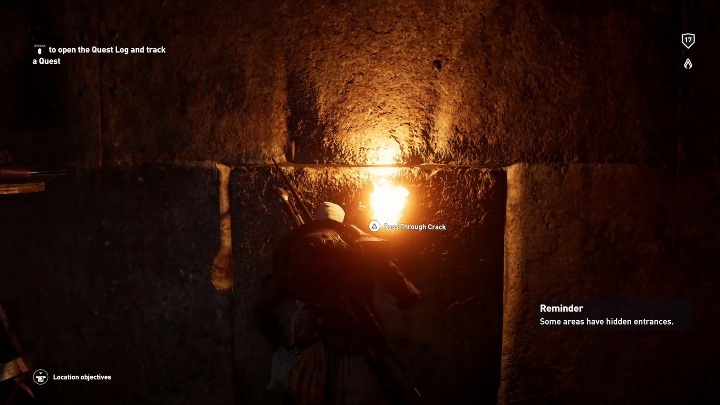 Dostaniesz się do kolejnego pomieszczenia - Grobowiec Snofru - Tomb of Sneferu | Nom Sakkara - Saqqara Nome | Grobowce - Assassins Creed Origins - poradnik do gry