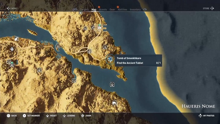 Wejście do tego grobowca znajduje się pod ziemią - Grobowiec Tomb of Smenkhare and Eeyoo Sekedoo Aat | Haueris Nome | Grobowce - Assassins Creed Origins - poradnik do gry
