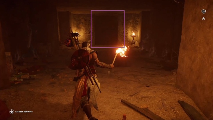 Gdy rozbijesz obie ściany otworzą się drzwi - Grobowiec Amenemhata III - Tomb of Amenemhat III | Nom Haueris | Grobowce - Assassins Creed Origins - poradnik do gry