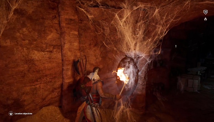Cały czas podążaj za smugą światła - Złoty Grobowiec - Golden Tomb | Odosobniona pustyni| Grobowce | AC Origins - Assassins Creed Origins - poradnik do gry