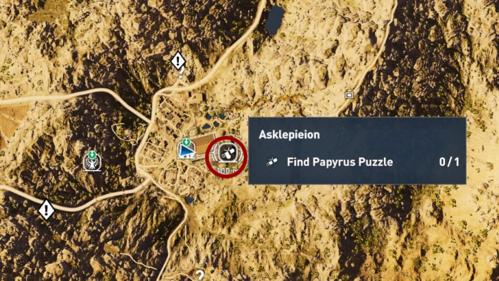 Papirus ten odnajduje się w lokacji Asklepieion w mieście Balagrae w prowincji Green Mountains - Papirusy w Green Mountains | Assassins Creed Origins - Assassins Creed Origins - poradnik do gry
