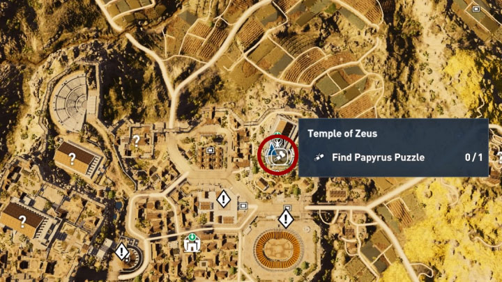 Papirus ten odnajduje się w lokacji Temple of Zeus w mieście Cyrene w prowincji Kyrenaika - Papirusy w Kyrenaika | Assassins Creed Origins - Assassins Creed Origins - poradnik do gry