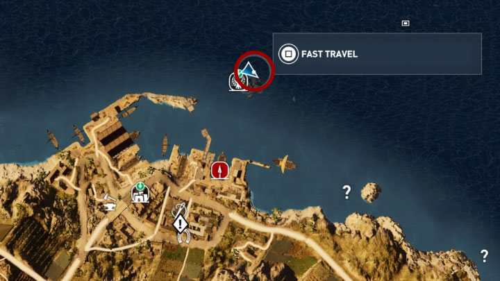 Użyj Senu żeby zbadać obszar wokół latarni morskiej - Papirusy w Kyrenaika | Assassins Creed Origins - Assassins Creed Origins - poradnik do gry
