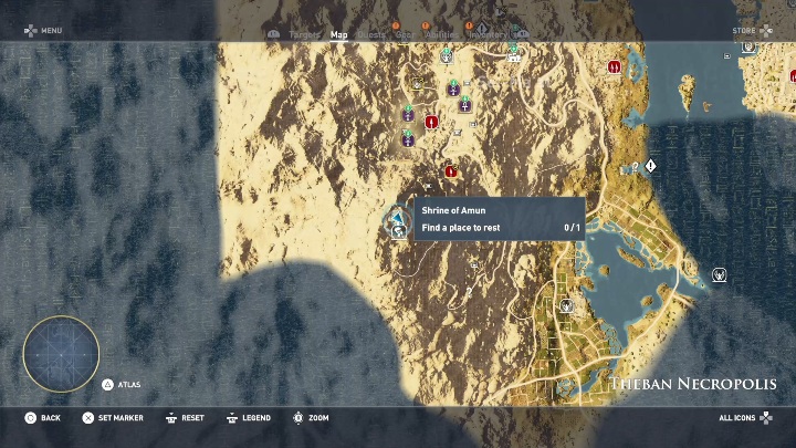 Lokacja pustelnika znajduje się w Theban Necropolis - Pustelnik w DLC AC Origins The Curse of the Pharaohs - Assassins Creed Origins - poradnik do gry