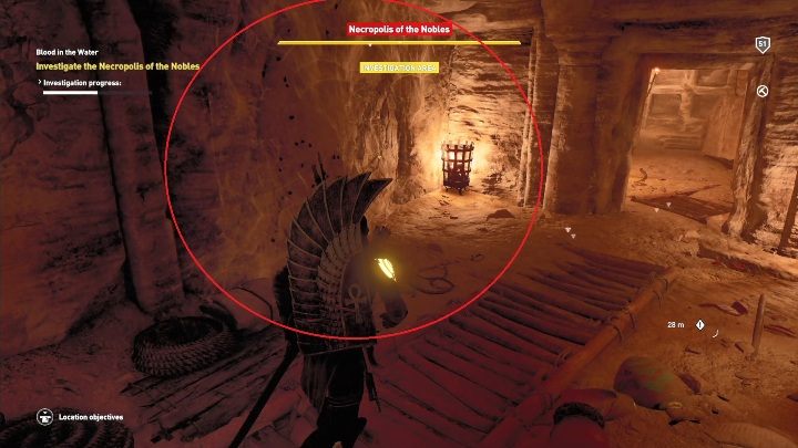 Przy wyjściu jest dziura zakryta pajęczynami - Krew w wodzie | Zadania główne, solucja Curse of the Pharaohs - Assassins Creed Origins - poradnik do gry