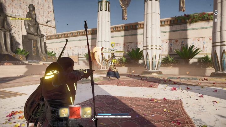 Boss ten atakuje wymachując bronią wokół własnej osi - Bossowie w DLC AC Origins The Curse of the Pharaohs - Assassins Creed Origins - poradnik do gry