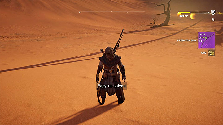 W niektórych lokacjach oznaczonych pytajnikami na mapie świata możesz odnaleźć papirusy - Jak szybko zdobywać doświadczenie? | FAQ | Assassins Creed Origins - Assassins Creed Origins - poradnik do gry