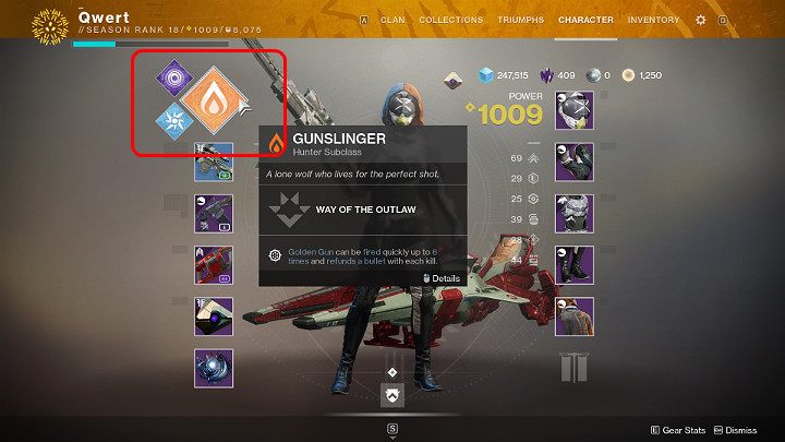 Subklasy postaci w grze Destiny 2 możesz zmieniać z poziomu widoku postaci (domyślnie F1 na klawiaturze) - Destiny 2: Druga postać/klasa - rozwój postaci - Destiny 2 - poradnik do gry