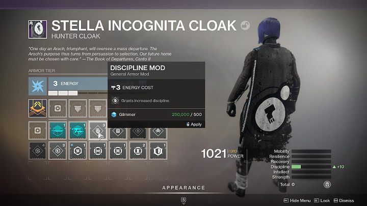 Z czasem nazbierasz dużo modyfikacji - nie warto ich demontować, dostaniesz za nie najwyżej Migot, a mogą się jeszcze przydać - Destiny 2: Modyfikacje - lista, jak zdobywać? - Destiny 2 - poradnik do gry