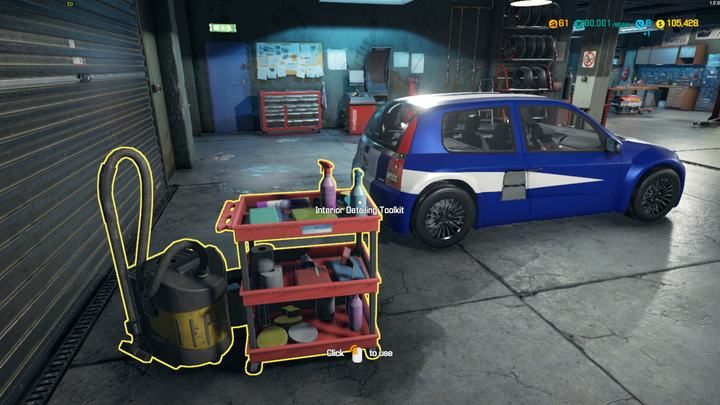 Wyposażenie warsztatu w grze Car Mechanic Simulator 2018