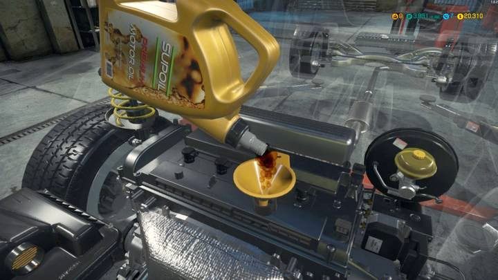 Uzupełnianie oleju - Jak wymienić olej w Car Mechanic Simulator 2018? | FAQ - Car Mechanic Simulator 2018 - poradnik do gry