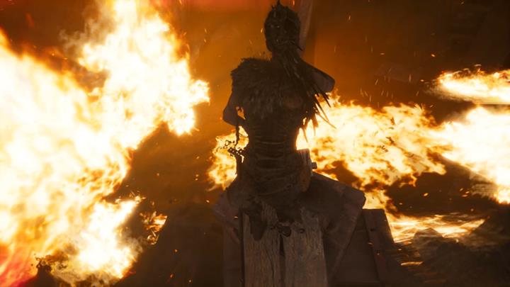 Przejdź po kładce nad płomieniami. - Hellblade Senuas Sacrifice: Trzecie płomienne wrota, Siedziba Surta - Hellblade: Senuas Sacrifice - poradnik do gry