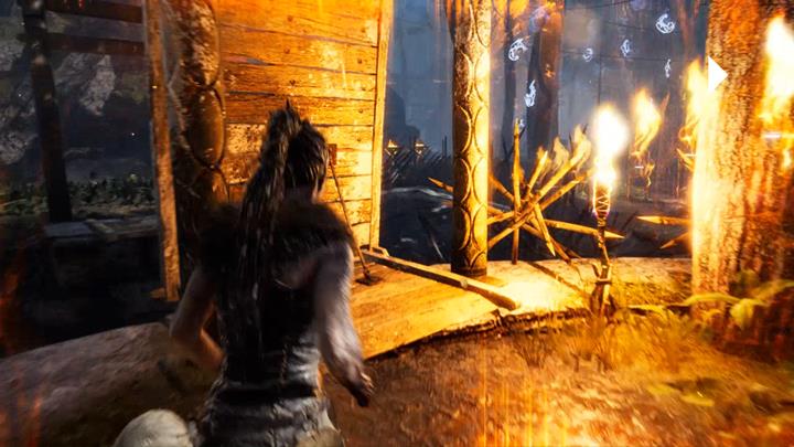 Po wyjściu z wieży opuść most i przejdź nim do wrót. - Hellblade Senuas Sacrifice: Trzecie wrota w Legowisku Valravna - Hellblade: Senuas Sacrifice - poradnik do gry