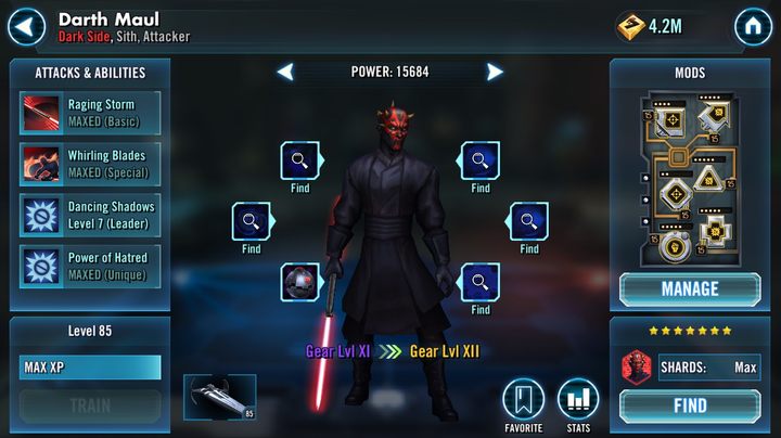 1 - Poziom sprzętu | Ulepszanie postaci w Star Wars Galaxy of Heroes - Star Wars: Galaxy of Heroes - poradnik do gry