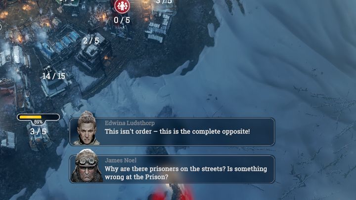 Opinie twoich mieszkańców odnośnie życia w mieście stanowią źródło informacji o największych problemach. - Wskaźnik nadziei i niezadowolenia we Frostpunk - Frostpunk - poradnik do gry
