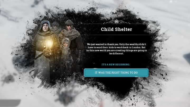 Jeśli zdecydujesz się na wprowadzenie prawa, poprawiającego jakość życia to możesz liczyć na podziękowania. - Księga praw we Frostpunk | Podstawy rozgrywki - Frostpunk - poradnik do gry
