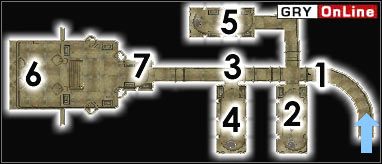 Po jednym z wymienionych przeciwników (Szkielet, Kościej, Truposz lub Zjawa Przodka) spotkasz w [1], [2], [3], [5] i [6] - Pozostałe miejsca | ŚWIAT - Upiorna Brama | TES III Morrowind - The Elder Scrolls III: Morrowind - poradnik do gry