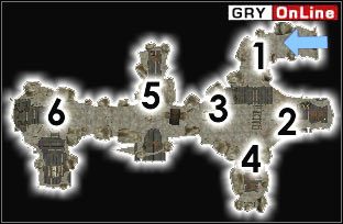 Pierwszym przeciwnikiem będzie Sulen Sarandus, ubrany w stalowa zbroję i uzbrojony w Srebrny długi miecz - stoi już w [1] - Pozostałe miejsca | ŚWIAT - Upiorna Brama | TES III Morrowind - The Elder Scrolls III: Morrowind - poradnik do gry