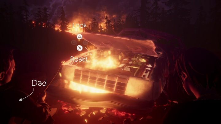 Zacznij piec piankę (ROAST), a potem rozpocznij rozmowę z ojcem (SPEAK) - Rozdział 2 - Ojciec i Rachel | Solucja Epizod 2 Life Is Strange Before the Storm - Life Is Strange: Before the Storm - poradnik do gry