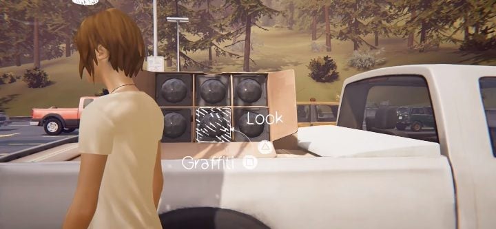 Pierwsze graffiti w tym epizodzie możesz zrobić na parkingu przed szkołą - Graffiti Life Is Strange: Before the Storm Epizod 2 - Life Is Strange: Before the Storm - poradnik do gry