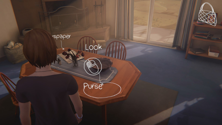 Po zejściu na dół, musisz położyć torebkę Joyce na stole widocznym na powyższym zdjęciu - Rozdział 2 | Solucja Life Is Strange Before the Storm | Epizod 1 - Awake - Life Is Strange: Before the Storm - poradnik do gry