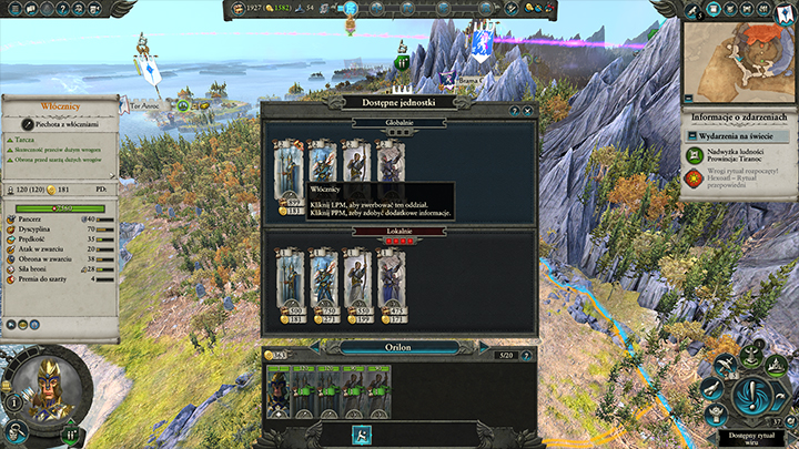 Jednoczesny werbunek lokalny i globalny pozwala przyspieszyć tworzenie armii, jednakże na początku rozgrywki jest to bardzo nieopłacalne. - Werbunek i utrzymanie | Armia w Total War Warhammer II - Total War: Warhammer II - poradnik do gry