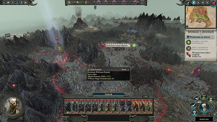 W pierwszych turach najlepiej unikać starcia z przeważającymi siłami wroga. - Kult Rozkoszy - porady | Mroczne Elfy w Total War Warhammer II - Total War: Warhammer II - poradnik do gry