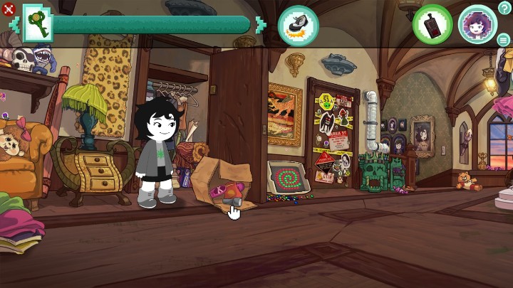 Aby zrzucić z górnej półki rzeczy musisz użyć kopnięcia - Dom i kryjówka brata | Opis przejścia - Akt 1 | Hiveswap - Hiveswap - poradnik do gry
