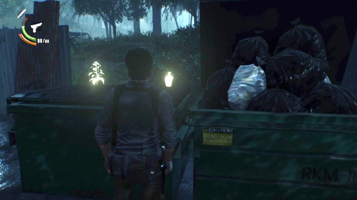 Za kontenerem na śmieci znajdziesz Butelkę i Zioła. - Rozdział 2 - Coś jest nie tak | Opis przejścia Evil Within 2 - Evil Within 2 - poradnik do gry