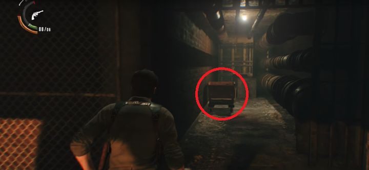 Klucz do szafki schowany jest w tym wózku. - Rozdział 14 - Spalenie ołtarza | Sekrety w Evil Within 2 - Evil Within 2 - poradnik do gry