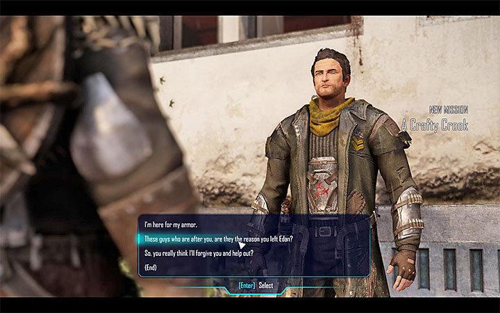 Możesz rozpocząć współpracę z Rayem po tym jak odnajdziesz go na terenie motelu - Sprytny oszust [Ray] | Zadania towarzyszy | Solucja Elex - Elex - poradnik do gry