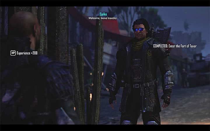 Wybierz jedną z opcji zachowania podczas rozmowy ze Spikeem lub w inny sposób przedostań się do fortu - Sprytny oszust [Ray] | Zadania towarzyszy | Solucja Elex - Elex - poradnik do gry