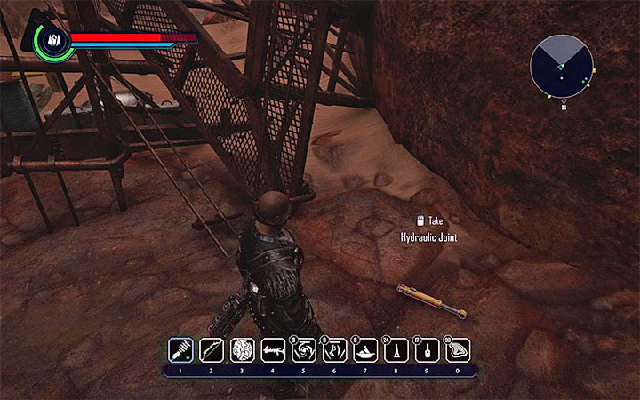 Przegub hydrauliczny znajduje się na wysypisku o podnóża lokacji Fort (lokacja, w której przebywa Scrappy) - Elementy techniczne potrzebne Falkowi [Falk] | Zadania towarzyszy | Solucja Elex - Elex - poradnik do gry