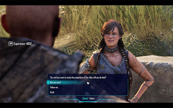 Zaproś ją do drużyny w trakcie spotkania przy wejściu do Domed City - Wybraniec [Kaja] | Zadania towarzyszy | Solucja Elex - Elex - poradnik do gry