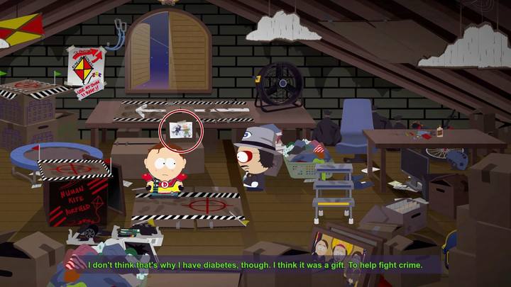 Obrazek na strychu, możesz go zebrać w misji fabularnej lub po jej skończeniu - Projekt Yaoi | Zadania poboczne w South Park The Fractured But Whole - South Park: The Fractured But Whole - poradnik do gry