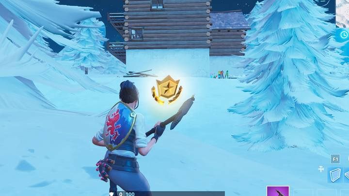 Sam sekret ukryty jest na mapie, w miejscu o dokładnych koordynatach w sekcji C-9 - Wyzwanie - Szukaj między schroniskami narciarskimi - Fortnite: Battle Royale - poradnik do gry