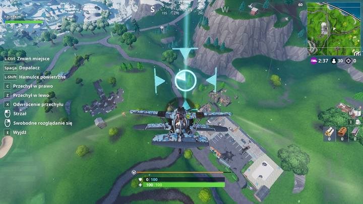 Przelatuj przez punkty kontrolne, aż do mety. - Wyzwanie - Ukończ próby na czas Burzolotem X-4 - Fortnite: Battle Royale - poradnik do gry
