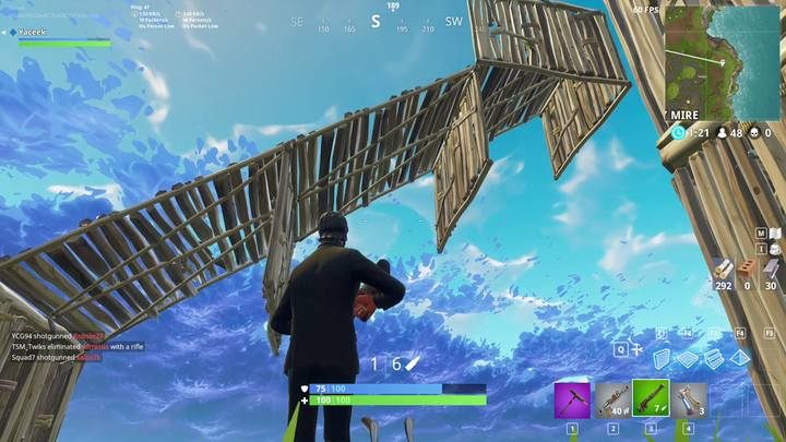 Kolejną metodą na szarżę jest budowanie schodów oraz ściany za nimi - Budowanie dla zaawansowanych w Fortnite Battle Royale - Fortnite: Battle Royale - poradnik do gry
