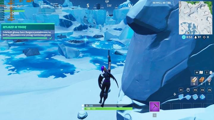 Ostatnim obiektem jest kamienny posąg - Odwiedź głowę Durr Burgera, dinozaura i posąg | Wyzwanie sezonu 10 Fortnite - Fortnite: Battle Royale - poradnik do gry