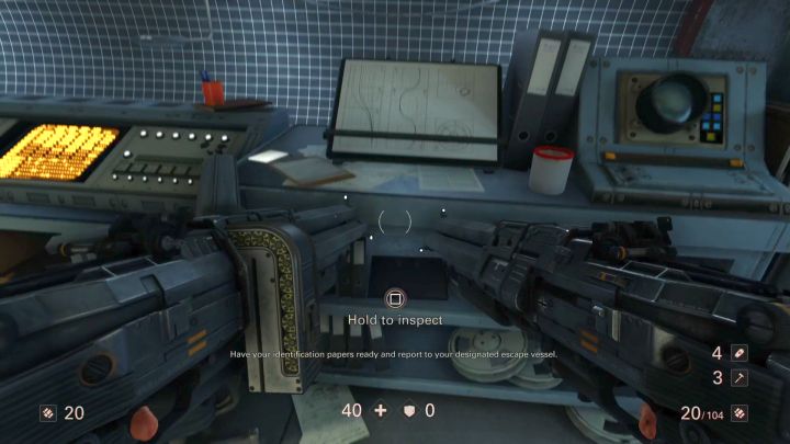 Przedostatni tekst w tej lokacji. - Winda i Hangar | Sekrety | Rozdział 4 - Roswell | Sekrety Wolfenstein II - Wolfenstein II: The New Colossus - poradnik do gry