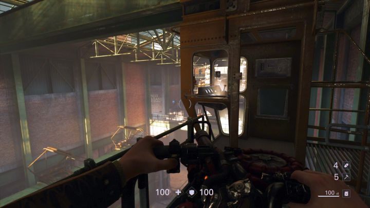 Wykorzystaj żurawia, by dostać się na drugą stronę. - Ratowanie Hortona | Nowy Orlean | Solucja Wolfenstein II: The New Colossus - Wolfenstein II: The New Colossus - poradnik do gry