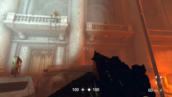 Po pokonaniu wrogów, pozostało tylko wdrapać się po drabinie na górę. - Ratowanie Hortona | Nowy Orlean | Solucja Wolfenstein II: The New Colossus - Wolfenstein II: The New Colossus - poradnik do gry