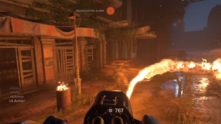Pancerhund dysponuje potężnym miotaczem płomieni. - Rewolucja | Nowy Orlean | Solucja Wolfenstein II: The New Colossus - Wolfenstein II: The New Colossus - poradnik do gry
