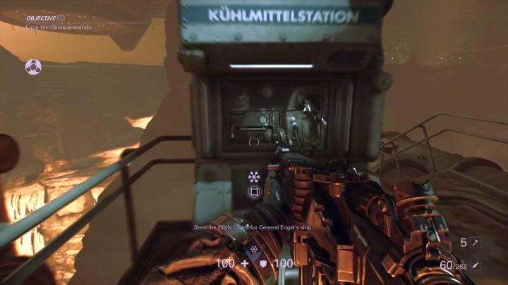 Jedna z wielu stacji chłodzących, które służą do kontrolowania stanu chłodziwa w kombinezonie. - Powierzchnia | Wenus | Solucja Wolfenstein II: The New Colossus - Wolfenstein II: The New Colossus - poradnik do gry