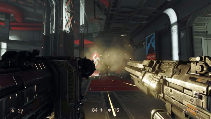 Znajdziesz tutaj niewielką grupkę wroga. - Ausmerzer | Solucja Wolfenstein II: The New Colossus - Wolfenstein II: The New Colossus - poradnik do gry