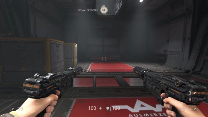 W tym miejscu ponownie skorzystać musisz z usprawnienia. - Ausmerzer | Solucja Wolfenstein II: The New Colossus - Wolfenstein II: The New Colossus - poradnik do gry